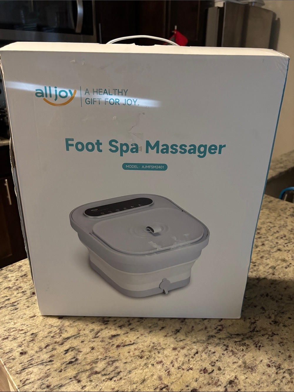ALLOY Foot Spa Massager in Light Gray - Relaxing Home Foot Bath - Picture 2 of 3